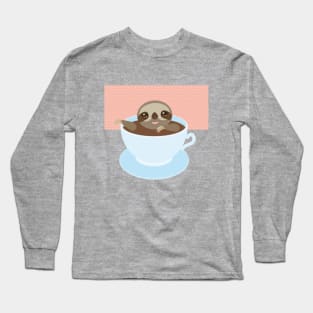 sloffee, coffee cup, sloth Long Sleeve T-Shirt